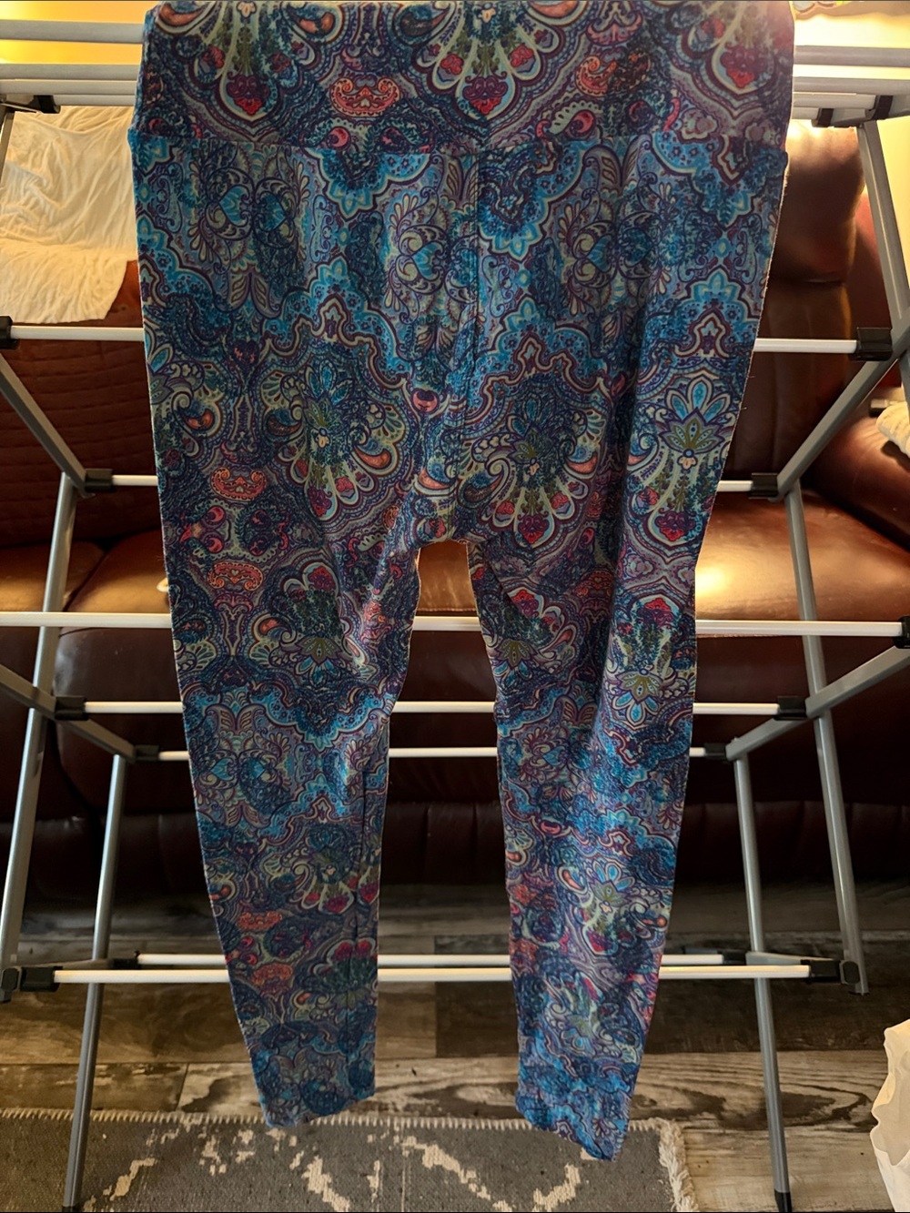 LuLaRoe Blue Paisley Print Jogger Pants